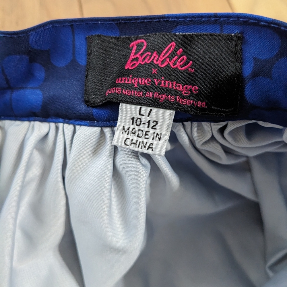 EUC! Unique Vintage X Barbie A Line Classic Barbie Icon Skirt Women's L 10-12 - Picture 9 of 14